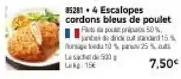 Thiriet Escalopes cordons bleus de poulet offre