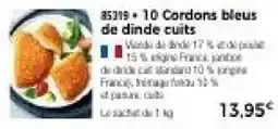 Thiriet 10 Cordons bleus de dinde cuits offre