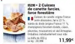 Thiriet Cuisines de canette farcies offre