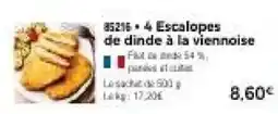 Thiriet 85216 • 4 Escalopes de dinde à la viennoise offre