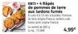 Thiriet 88E73 Râpés de pommes de terre aux lardons fumés offre