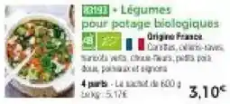 Thiriet Légumes pour potage biologiques offre
