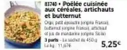 Thiriet 83748 Poêlée cuisinée aux céréales, artichauts et butternut offre