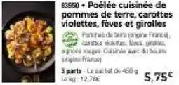 Thiriet Poêlée cuisinée de pommes de terre, carottes violettes, fèves et girolles offre