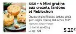 Thiriet 4 Mini gratins aux crozets, lardons et Reblochon offre