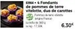 Thiriet Fondants de pommes de terre vitelotte, duo de carottes offre