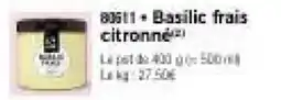 Thiriet Basilic frais citronné offre