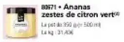 Thiriet Ananas zestes de citron vert offre