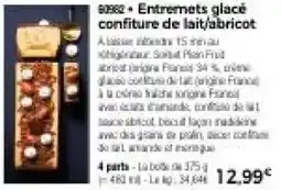 Thiriet Entremets glacé confiture de lait/abricot offre