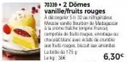 Thiriet 70339 • 2 Dômes vanille/fruits rouges offre