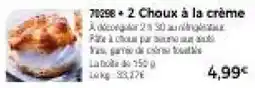 Thiriet 2 Choux à la crème offre