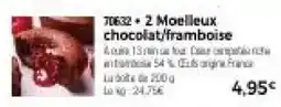 Thiriet 2 Moelleux chocolat/framboise offre