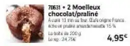 Thiriet 70631 + 2 Moelleux chocolat/praliné offre