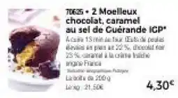 Thiriet 70635 2 Moelleux chocolat caramel au sel de Guérande IGP offre
