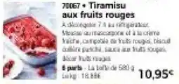 Thiriet Tiramisu aux fruits rouges offre