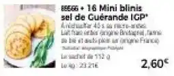 Thiriet Mini blinis sel de Guérande IGP offre