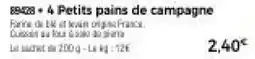 Thiriet 4 Petits pains de campagne offre