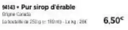 Thiriet Pur sirop d'érable offre