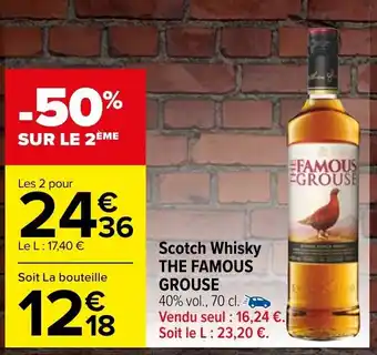 Carrefour Scotch Whisky The Famous Grouse offre