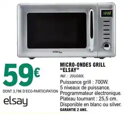 E.Leclerc elsay MICRO-ONDES GRILL offre