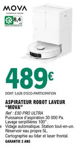 E.Leclerc MOVA Aspirateur robot laveur offre