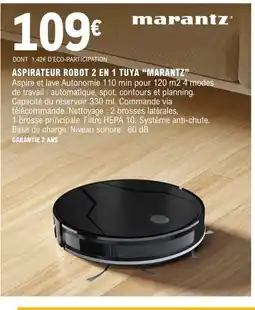 E.Leclerc Marantz aspirateur robot 2 en 1 tuya offre