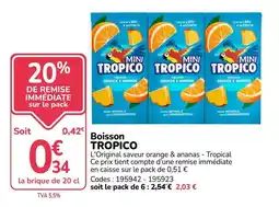 Promocash TROPICO Boisson offre
