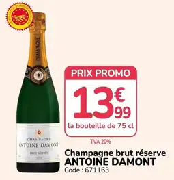 Promocash ANTOINE DAMONT Champagne brut réserve offre