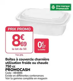Promocash PROMOCASH Boîtes à couvercle charnière offre