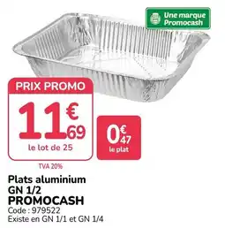 Promocash PROMOCASH Plats aluminium offre