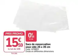 Promocash Sacs de conservation offre