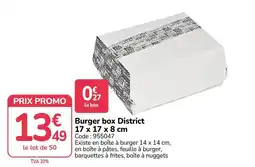 Promocash Burger box District offre