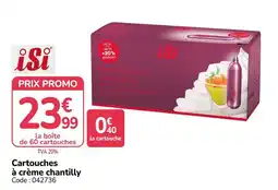 Promocash isi Cartouches à crème chantilly offre