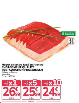 Promocash Promocash Magret de canard fumé pré-tranché offre