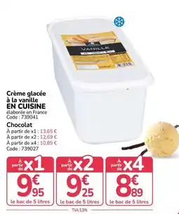Promocash EN CUISINE Crème glacée à la vanille offre