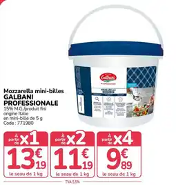 Promocash Galbani Mozzarella mini-billes offre