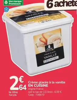 Promocash EN CUISINE Crème glacée vanille offre