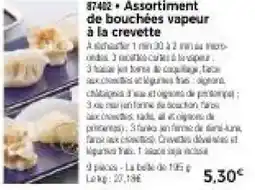 Thiriet Assortiment de bouchées vapeur à la crevette offre