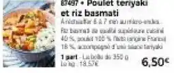 Thiriet Poulet teriyaki offre