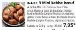 Thiriet 9 Mini kebбе bœuf offre