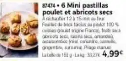 Thiriet Mini pastillas poulet et abricots secs offre