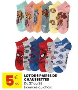 Stokomani Marvel - lot de 6 paires de chaussettes offre