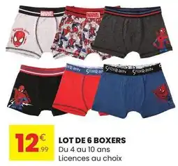 Stokomani Marvel - lot de 6 boxers offre
