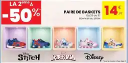 Stokomani Disney - paire de baskets offre