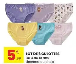 Stokomani Lot de 6 culottes offre