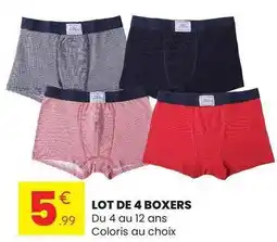 Stokomani Lot de 4 boxers offre