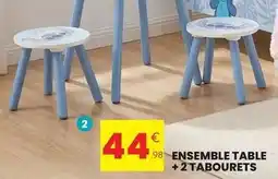 Stokomani Ensemble table + 2 tabourets offre