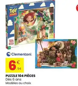 Stokomani Clementoni - puzzle 104 pièces offre