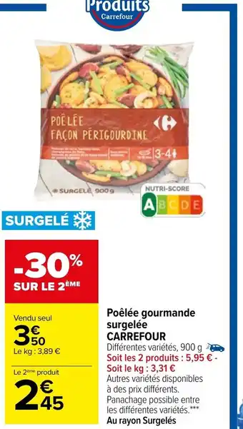 Carrefour Poêlée gourmande surgelée Carrefour offre
