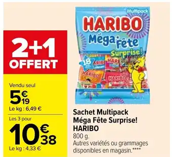 Carrefour Sachet Multipack Méga Fête Surprise ! Haribo offre